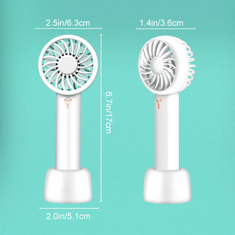 Frendorf | AirBuddy Tragbarer Mini Ventilator | Handheld & Faltbar | Wiederaufladbar | Perfekt für Reisen & Zuhause