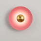 Contemporary Creative Macaron Flying Saucer Hardware LED Wall Sconce Lamp For Bedroom