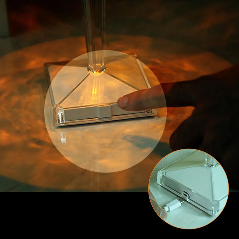 Kristalltischlampe