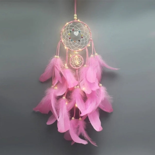 Frendorf | GlowDream Feenlicht Traumfänger | Deko Traumfänger LED-Lichterkette | Stimmungsvolles Licht für Zuhause | Boho Dekoration