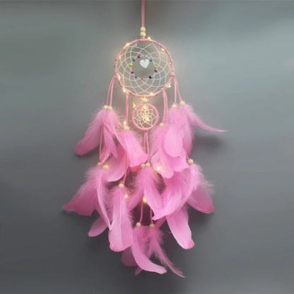 Frendorf | GlowDream Feenlicht Traumfänger | Deko Traumfänger LED-Lichterkette | Stimmungsvolles Licht für Zuhause | Boho Dekoration