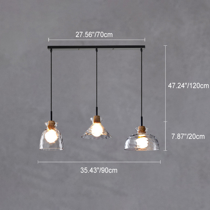 Frendorf | LumaCrystal Nordic Pendelleuchte | Klar geriffeltes Glas | 1-Licht | Skandinavisches Design | Deko für Zuhause