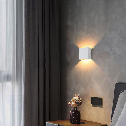 Moderne Minimalistische Quadratische Aluminium LED Wandleuchte