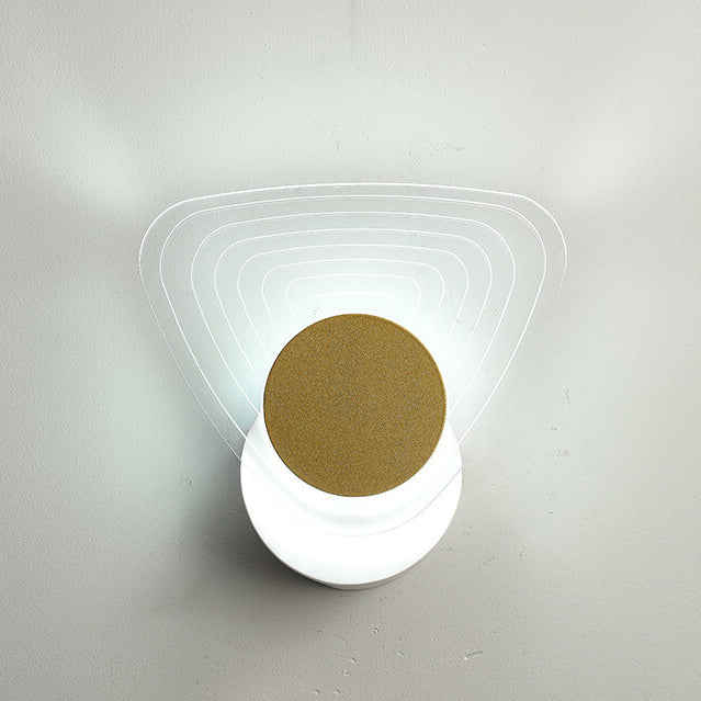 Frendorf | Luxoria Geo LED Wandleuchte | Goldenes Geometrisches Design | Acryl & Modern | Warmes Licht