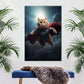 Frendorf | Hübsche Superman Katze Wandkunst