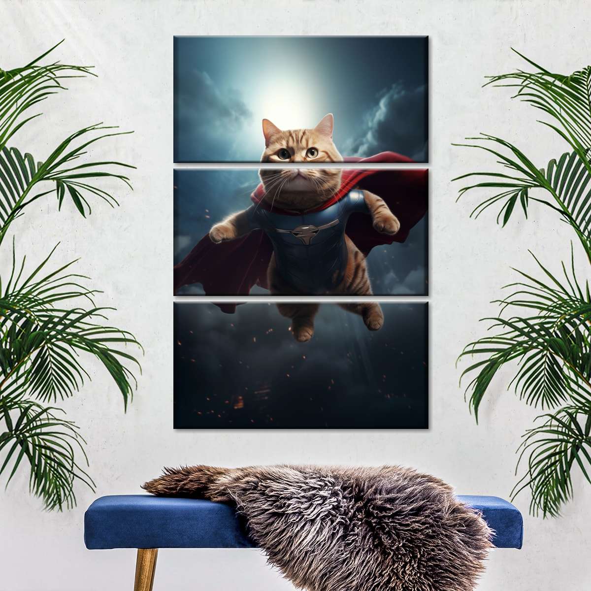Frendorf | Hübsche Superman Katze Wandkunst