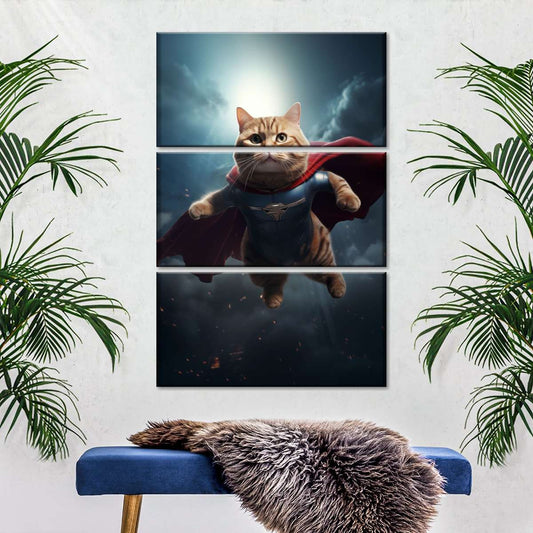 Frendorf | Hübsche Superman Katze Wandkunst