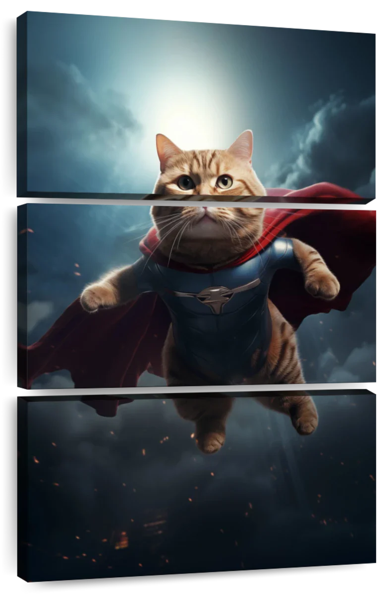 Frendorf | Hübsche Superman Katze Wandkunst