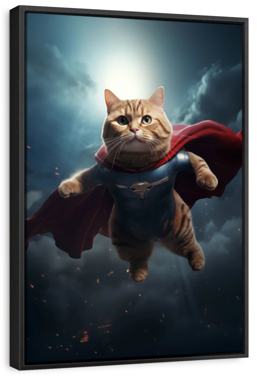 Frendorf | Hübsche Superman Katze Wandkunst