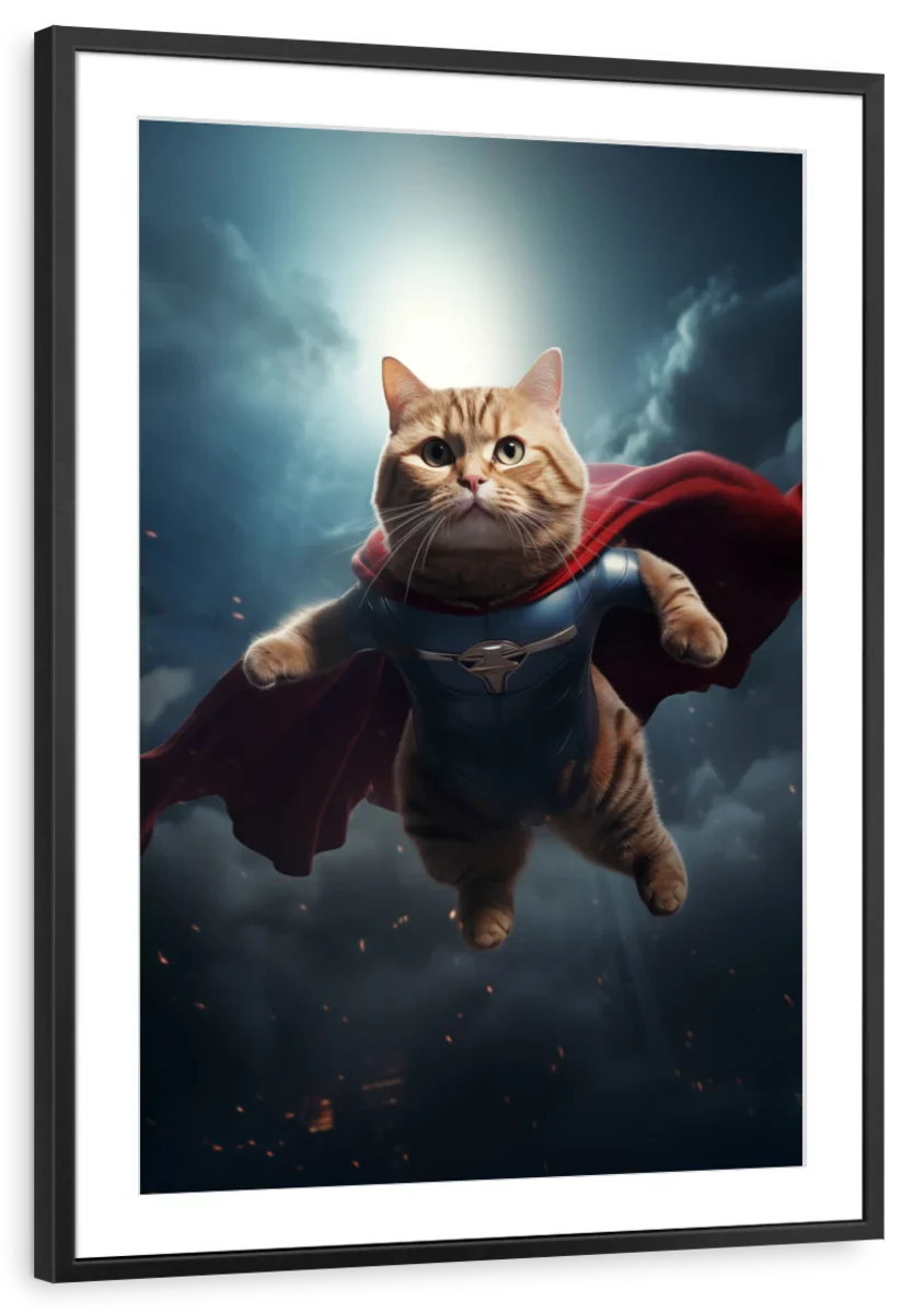 Frendorf | Hübsche Superman Katze Wandkunst