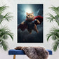 Frendorf | Hübsche Superman Katze Wandkunst