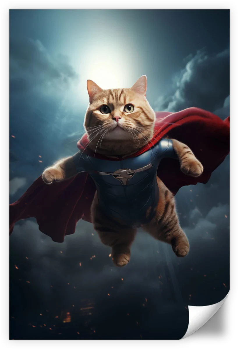 Frendorf | Hübsche Superman Katze Wandkunst