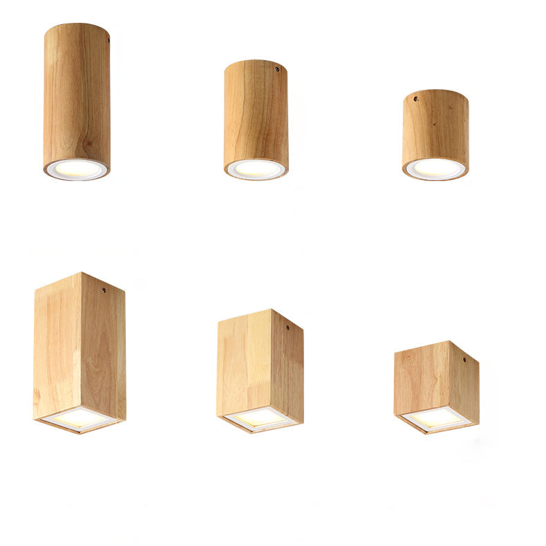 Frendorf | LumaKube Nordic Design LED Deckenleuchte | Holzoptik | Flush Mount | Warmweiß oder Kaltweiß | Stilvolle Beleuchtung für Zuhause