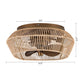 14" Farmhouse DC Motor Flush Mount Umkehrbarer Eisen-Deckenventilator mit LED-Beleuchtung und Fernbedienung