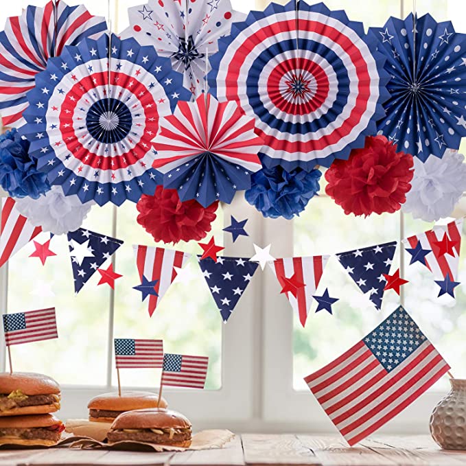 Frendorf | 14-Teilig: Patriotic Party Decorations Set