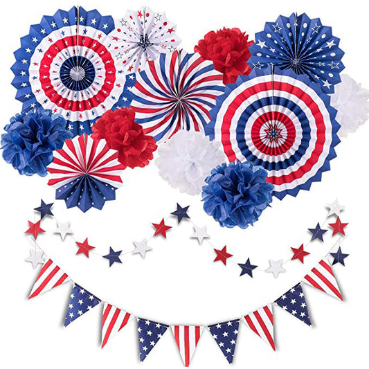 Frendorf | 14-Teilig: Patriotic Party Decorations Set