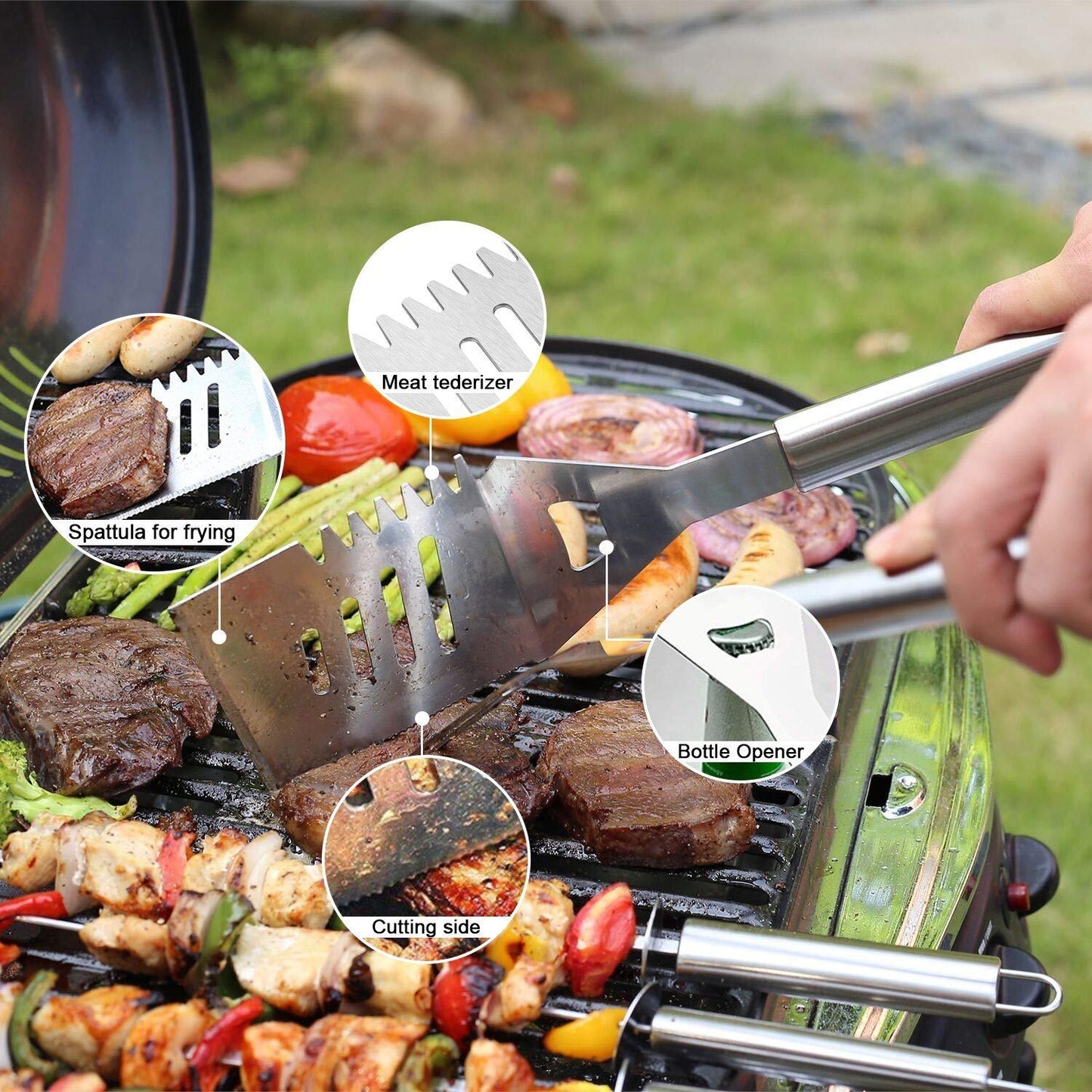 Frendorf | 14-teilige Set: BBQ Grill Werkzeug Set