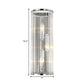 Frendorf | 3 Köpfe Halbzylinder Flush Wand Sconce Zeitgenössisch Klar Kristallrohrschirm Wandmontierte Leuchte
