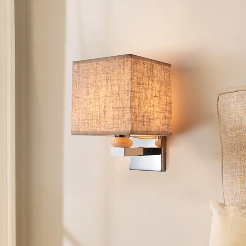 Frendorf | Fabric Cube Wandlamp Verlichting Moderne LED Wandlamp in Wit/Zwart/Beige