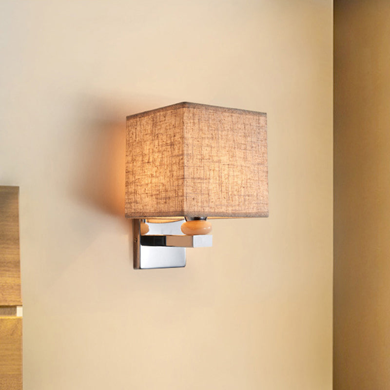 Frendorf | Fabric Cube Wandlamp Verlichting Moderne LED Wandlamp in Wit/Zwart/Beige