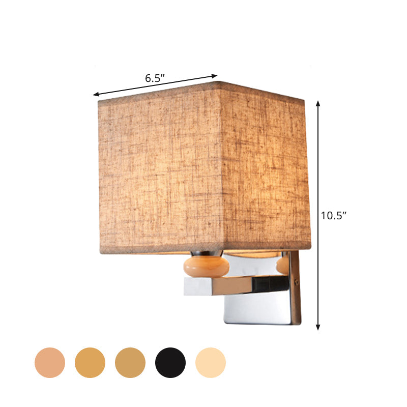 Frendorf | Fabric Cube Wandlamp Verlichting Moderne LED Wandlamp in Wit/Zwart/Beige
