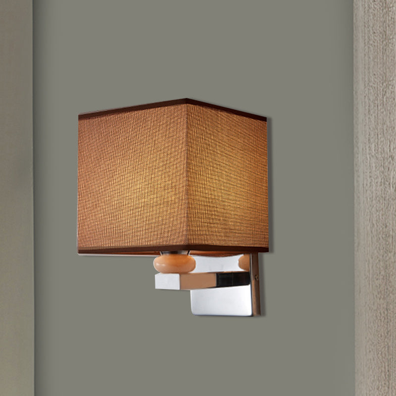 Frendorf | Fabric Cube Wandlamp Verlichting Moderne LED Wandlamp in Wit/Zwart/Beige