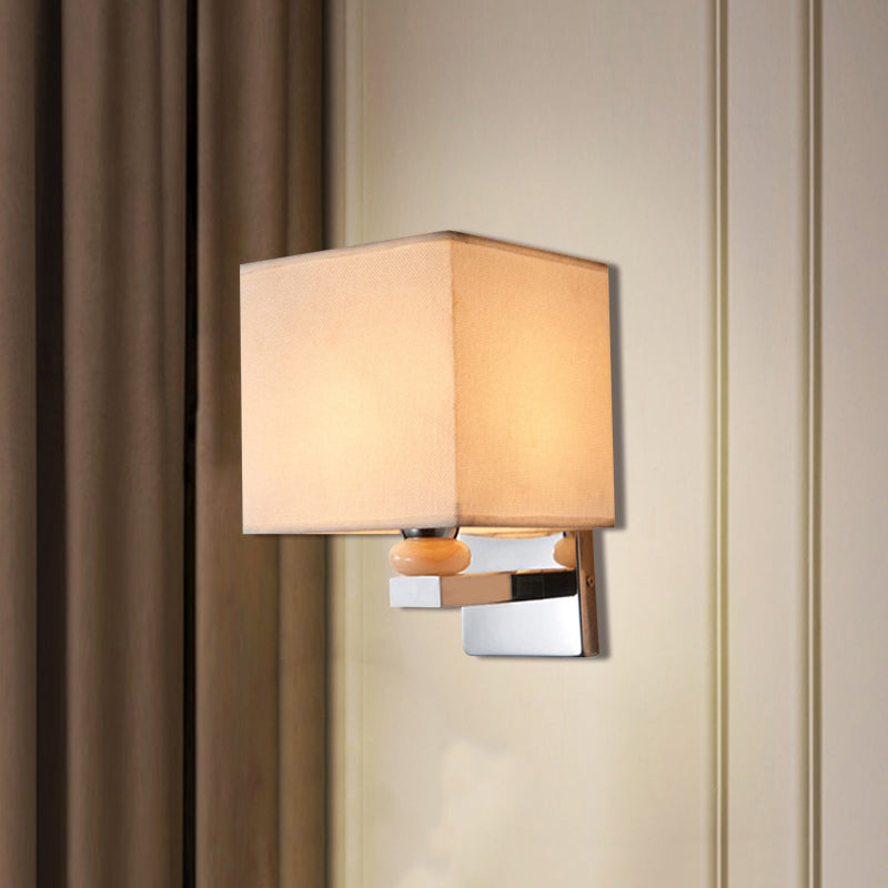 Frendorf | Fabric Cube Wandlamp Verlichting Moderne LED Wandlamp in Wit/Zwart/Beige