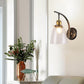 Frendorf | Eine Glühbirne Klarglas Wandleuchte Vintage Schwarze Kuppel Wohnzimmer Wandlampe