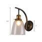Frendorf | Eine Glühbirne Klarglas Wandleuchte Vintage Schwarze Kuppel Wohnzimmer Wandlampe