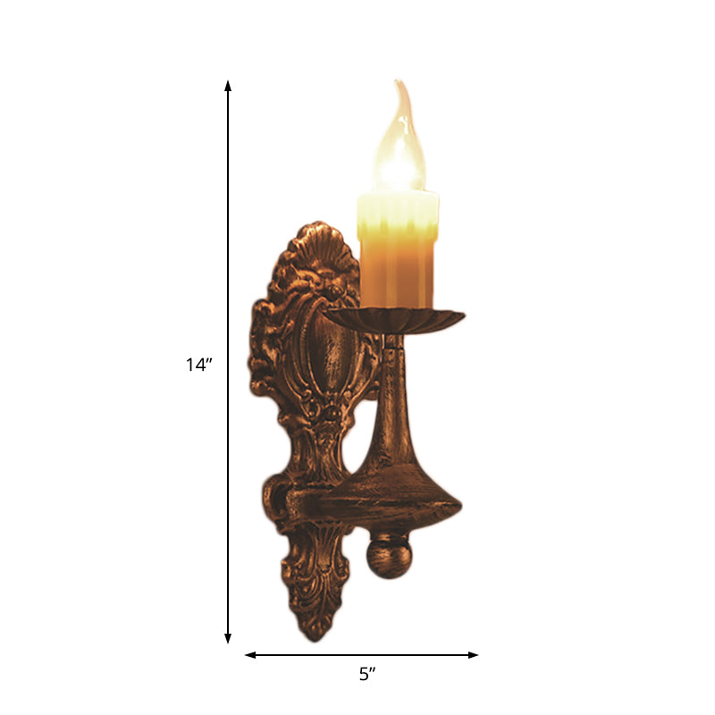 Frendorf | Ein Licht Wandleuchte Licht Industrie Crackle Glas Vase Form Beleuchtung Vorrichtung in Gelb, 3.5"/5"/14.5" Breit