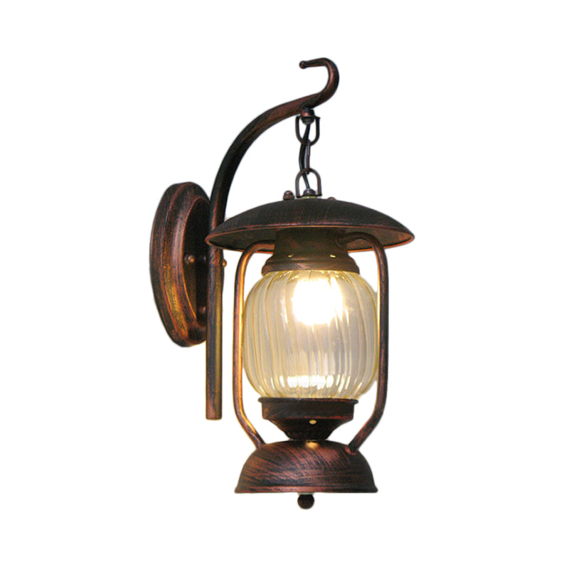 Frendorf | Kerosene Kitchen Wandlicht Coastal Ribbed Glas 1 Licht Klare Wandlamp