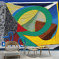 Frendorf | Pop Art Abstracte Behangmuur voor Thuis Galerij Aangepaste Wanddecoratie in Rood-Geel-Blauw-Groen