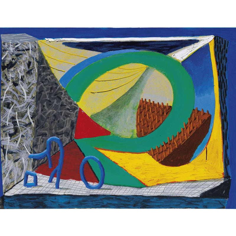 Frendorf | Pop Art Abstracte Behangmuur voor Thuis Galerij Aangepaste Wanddecoratie in Rood-Geel-Blauw-Groen