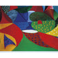 Frendorf | Pop Art Abstracte Behangmuur voor Thuis Galerij Aangepaste Wanddecoratie in Rood-Geel-Blauw-Groen