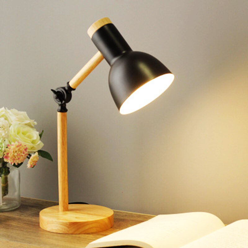 Frendorf | LumiWood Nordische LED-Schreibtischlampe | Natürliches Holzdesign | Dimmbares Licht | Modern & Funktional | Für Büro & Zuhause