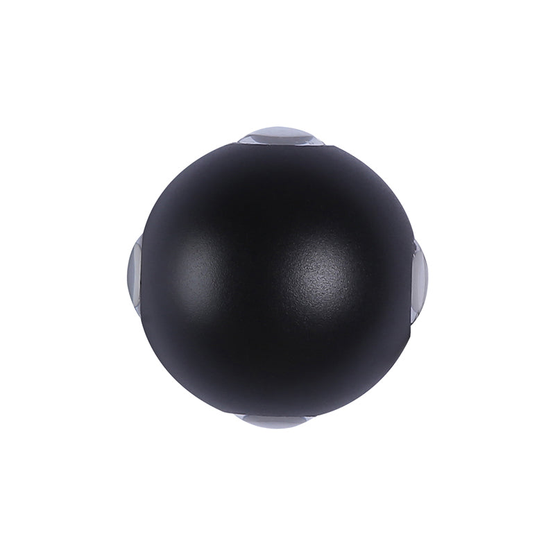 Frendorf | Abgerundete Schatten Veranda Wandlampe Aluminium Warm/Weiß Beleuchtung LED Modern Stilvolle Wandleuchte in Schwarz