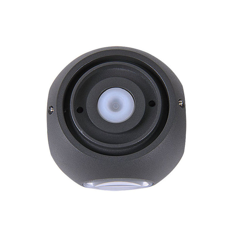 Frendorf | Abgerundete Schatten Veranda Wandlampe Aluminium Warm/Weiß Beleuchtung LED Modern Stilvolle Wandleuchte in Schwarz