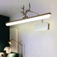 Lineare Metall-Wandlampe Modernistische Led Weiß/Schwarz/Gold Wandmontierte Schminklicht mit Geweiharm in Weiß/Natürliches Licht, 17"/20,5"/28" Breit