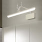 Lineare Metall-Wandlampe Modernistische Led Weiß/Schwarz/Gold Wandmontierte Schminklicht mit Geweiharm in Weiß/Natürliches Licht, 17"/20,5"/28" Breit