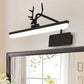 Lineare Metall-Wandlampe Modernistische Led Weiß/Schwarz/Gold Wandmontierte Schminklicht mit Geweiharm in Weiß/Natürliches Licht, 17"/20,5"/28" Breit