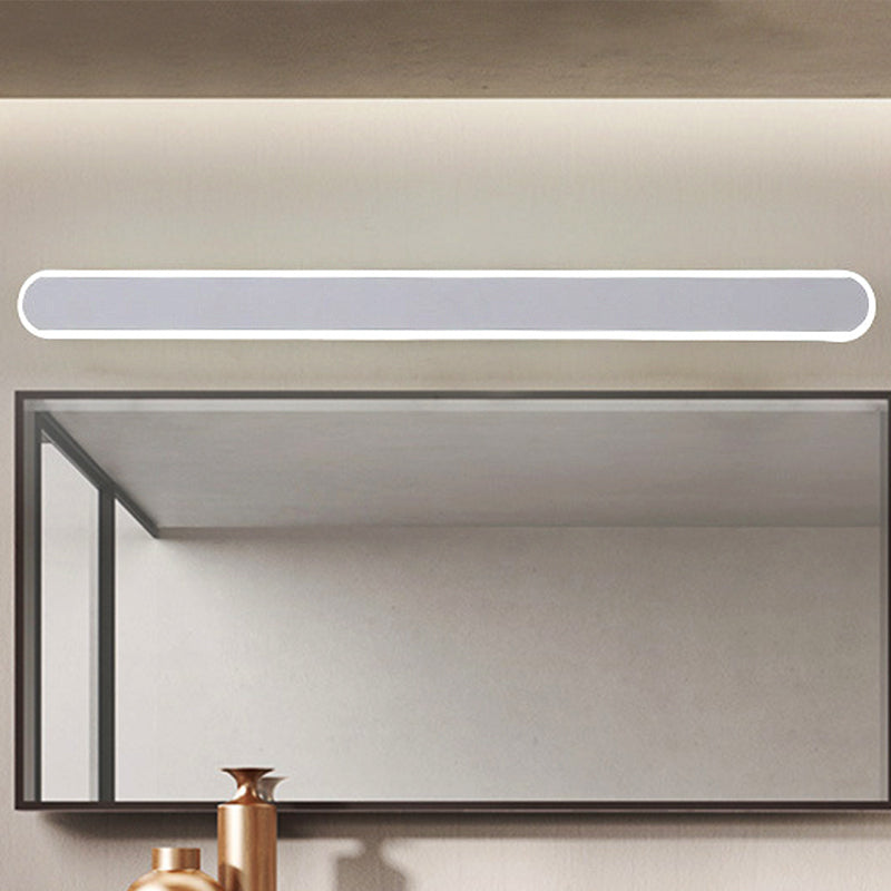 Lineare Vanity Lampe Zeitgenössische Acryl Led Weiße Badezimmer Spiegel Scheinwerfer in Weiß/Warmes Licht, 16"/23.5"/31.5" Breit
