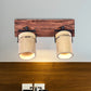 Frendorf | Houten Cilinder Wandlamp Rustiek Stijlvolle Muurlicht in Beige voor Bistro Restaurant