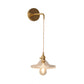Frendorf | Geschulpte Klare/Opal Glas Wandlamp Industrieel Enkelvoudige Gloeilamp Slaapkamer Sconces Licht in Messing