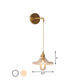 Frendorf | Geschulpte Klare/Opal Glas Wandlamp Industrieel Enkelvoudige Gloeilamp Slaapkamer Sconces Licht in Messing