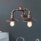 Frendorf | Kegelvormige Boerderij Wandlamp Fixture met Pijp en Klep Industriële Rustieke IJzer 2 Lichten Verweerd Brons Sconces Licht