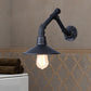Frendorf | Vintage Stijlvolle Conische Wandlamp met Pijpontwerp 1 Hoofd Metaal Wandlamp in Zwart voor Slaapkamer