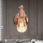 Frendorf | Rosen Gold Armed Wall Light Retro Industrial Iron 1 Licht Badezimmer Rotierbare Wandleuchte mit Freiliegender Glühbirne