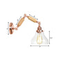 Frendorf | 1 Lichtklar Glas Wand Sconces Licht Vintage Gold Kürbis Wohnzimmer Beleuchtung Leuchte mit lang ausziehbarem Arm