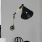 Frendorf | Cone Schlafzimmer Wandmontage Beleuchtung Vintage-Stil Metall und Seil 1 Glühbirne Schwarze Wandleuchte