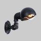 Frendorf | Vintage Stijlvolle Kom Schaduw Wandverlichting 1 Licht Metallic Wandlamp met Pijp in Zwart